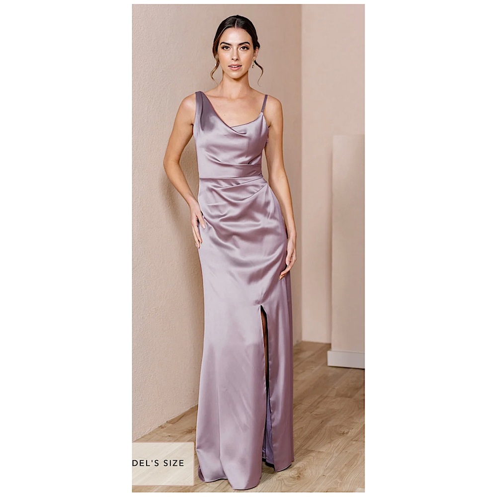 Revelry ‘Maxine’ Satin Dress - Sz 6 - Lilac